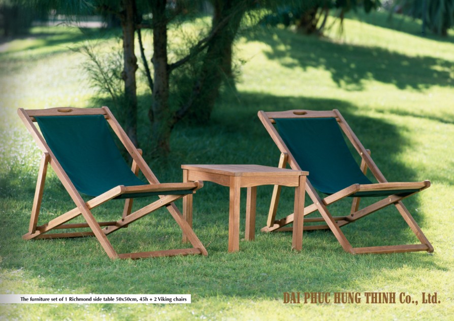 Richmond side table and Viking chairs by Dai Phuc Hung Thinh Furniture